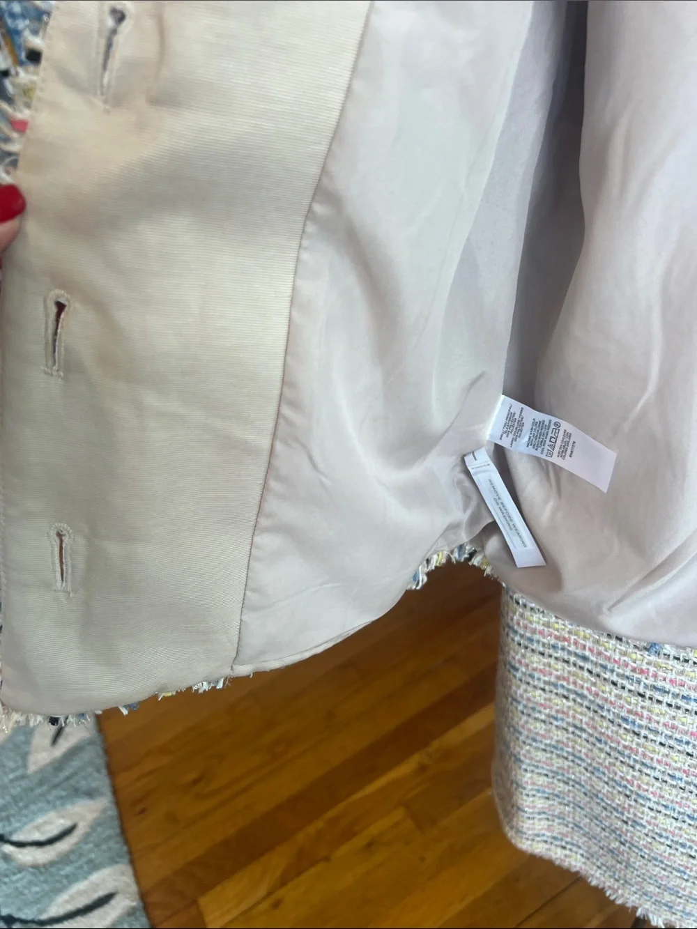 Ann Taylor Pastel Striped Tweed Jacket / Skirt included